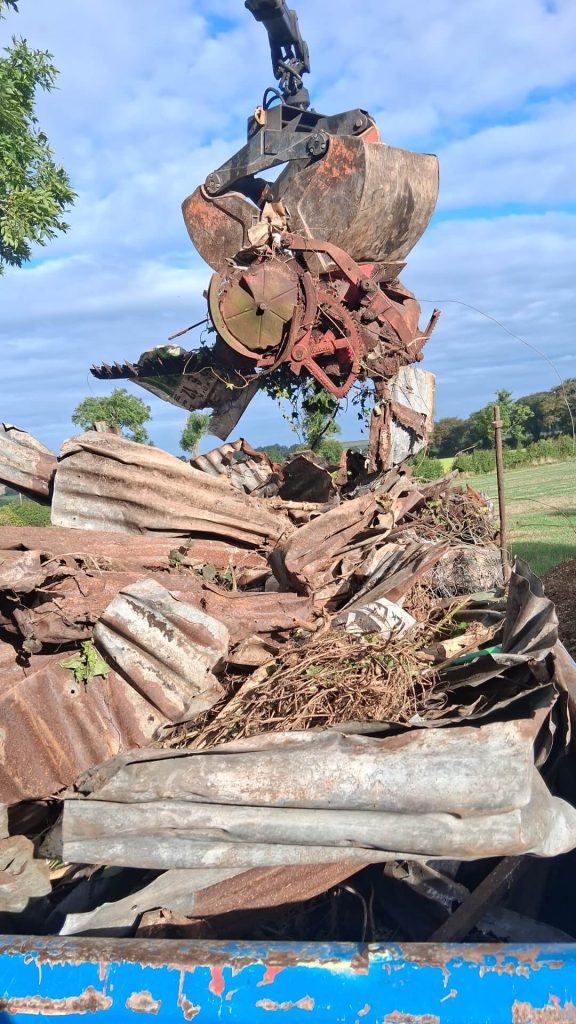 clearing rubbish